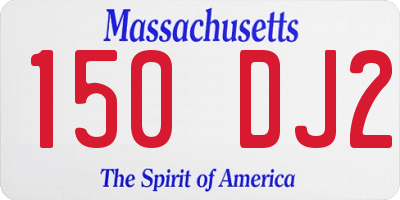 MA license plate 150DJ2