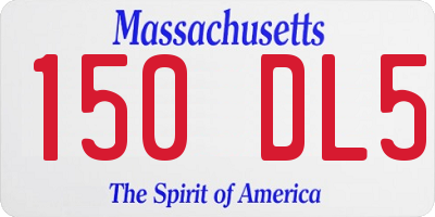 MA license plate 150DL5
