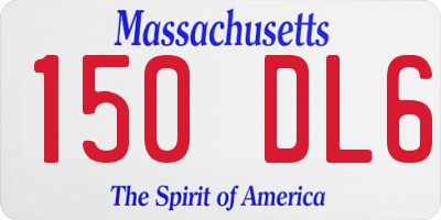 MA license plate 150DL6