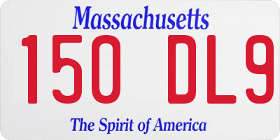MA license plate 150DL9