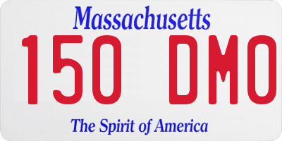 MA license plate 150DM0