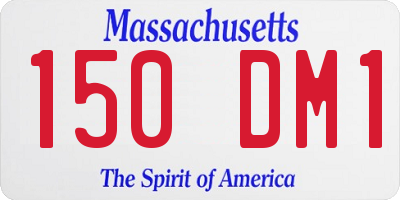 MA license plate 150DM1