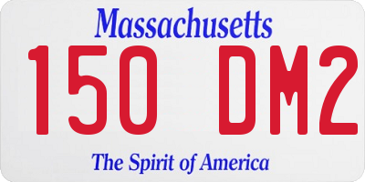 MA license plate 150DM2