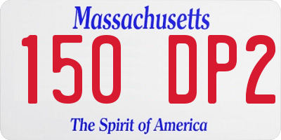 MA license plate 150DP2