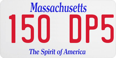 MA license plate 150DP5