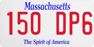 MA license plate 150DP6