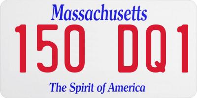 MA license plate 150DQ1