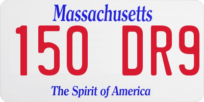 MA license plate 150DR9
