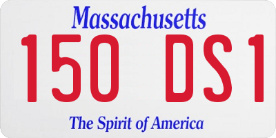 MA license plate 150DS1