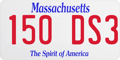 MA license plate 150DS3