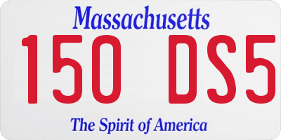 MA license plate 150DS5