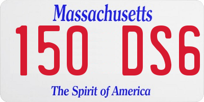 MA license plate 150DS6