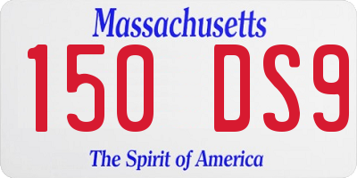 MA license plate 150DS9