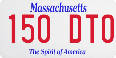 MA license plate 150DT0