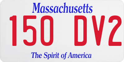 MA license plate 150DV2