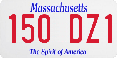 MA license plate 150DZ1