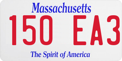 MA license plate 150EA3