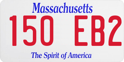 MA license plate 150EB2