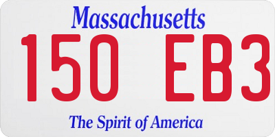 MA license plate 150EB3