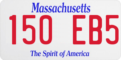 MA license plate 150EB5