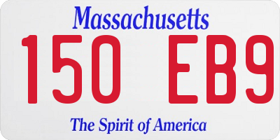 MA license plate 150EB9