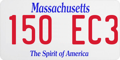 MA license plate 150EC3