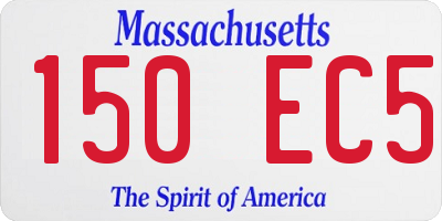 MA license plate 150EC5