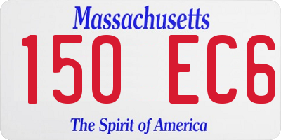 MA license plate 150EC6