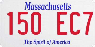 MA license plate 150EC7