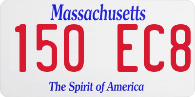 MA license plate 150EC8