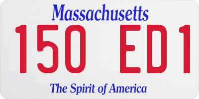 MA license plate 150ED1
