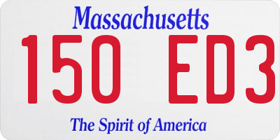 MA license plate 150ED3