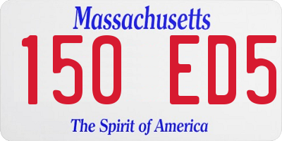 MA license plate 150ED5