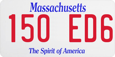 MA license plate 150ED6