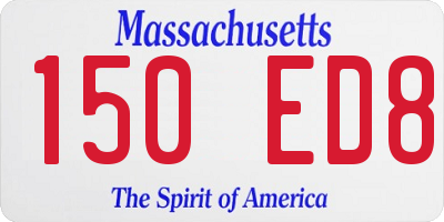 MA license plate 150ED8