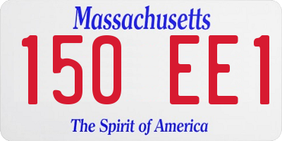 MA license plate 150EE1