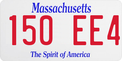 MA license plate 150EE4