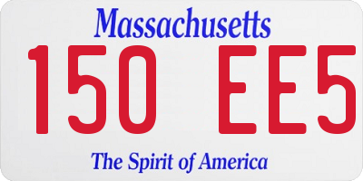 MA license plate 150EE5