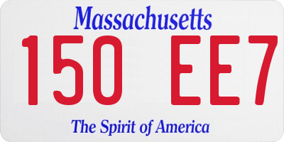 MA license plate 150EE7