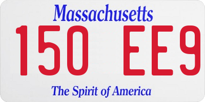 MA license plate 150EE9