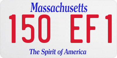 MA license plate 150EF1