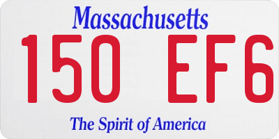 MA license plate 150EF6