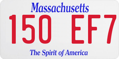 MA license plate 150EF7