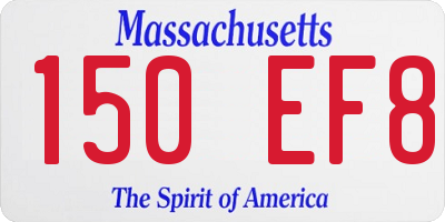 MA license plate 150EF8