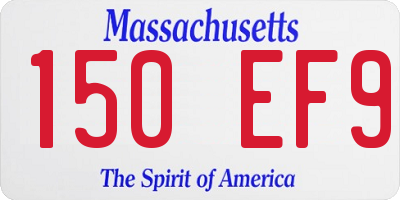 MA license plate 150EF9