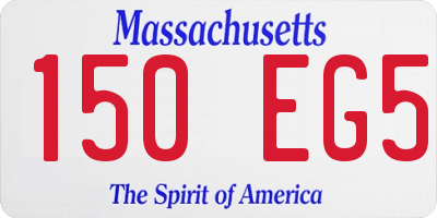 MA license plate 150EG5