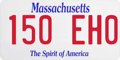 MA license plate 150EH0