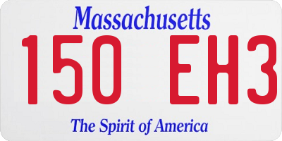 MA license plate 150EH3