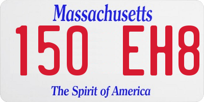MA license plate 150EH8