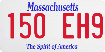 MA license plate 150EH9
